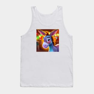 Cute Mule Drawing Tank Top